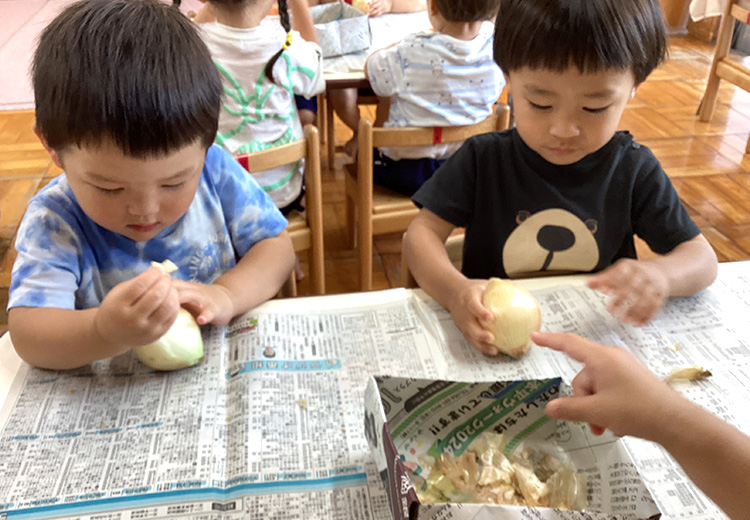 玉ねぎの皮むき